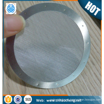 High quality 60 50 40 micron stainless steel coffee strainer/filter disc